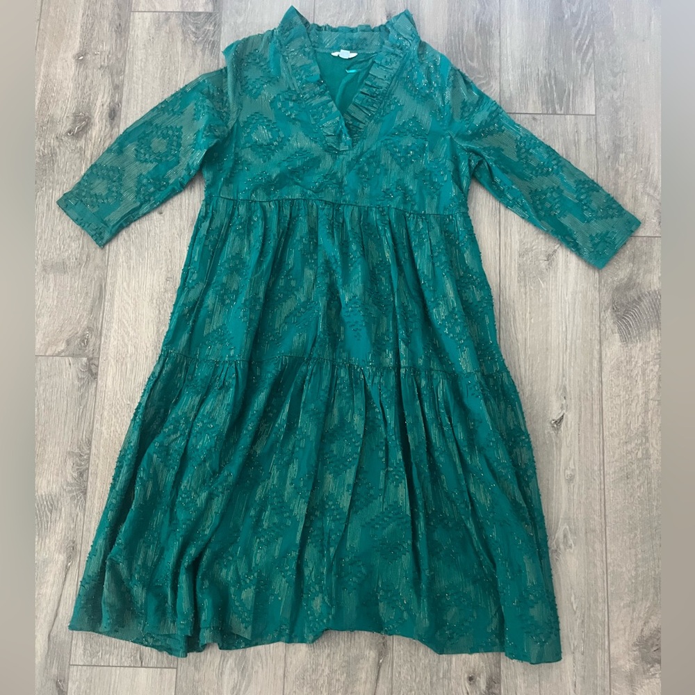 Green and gold Crown and Ivy dress